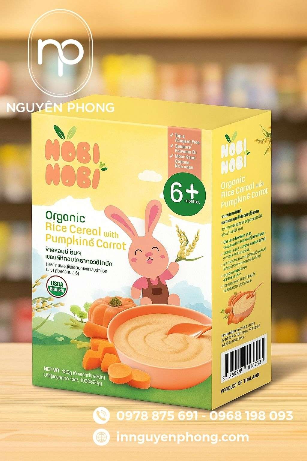 Mẫu hộp giấy đựng bột cà rốt cho trẻ em 